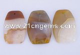 NGP920 5PCS 37*55mm flat drum agate druzy geode gemstone pendants