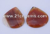 NGP923 5PCS 50*50mm flat teardrop agate druzy geode gemstone pendants