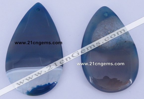 NGP925 5PCS 35*55mm flat teardrop agate druzy geode gemstone pendants