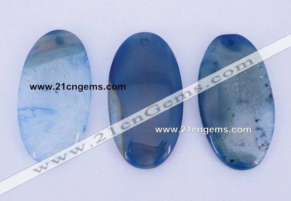 NGP927 5PCS 30*55mm oval agate druzy geode gemstone pendants