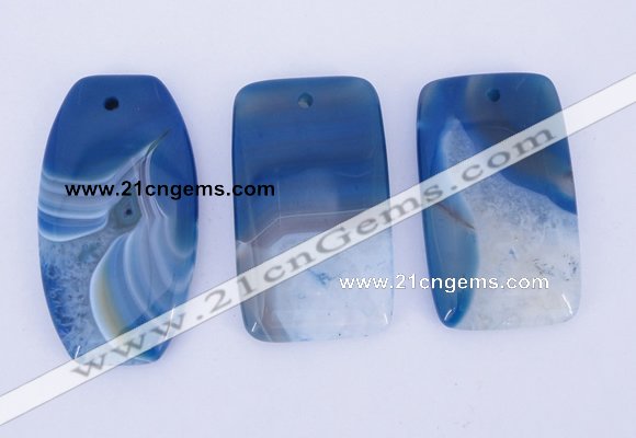 NGP933 5PCS 30*50-55mm mixed shape agate druzy geode gemstone pendants