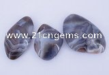 NGP935 2PCS 35-45mm*45-65mm nuggets botswana agate gemstone pendants