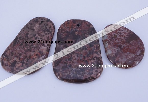 NGP941 5PCS 35-45mm*45-65mm freeform jasper gemstone pendants
