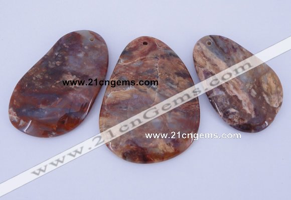 NGP943 5PCS 35-50mm*55-70mm freeform jasper gemstone pendants