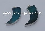 NGP9505 22*60mm - 25*65mm horn agate gemstone pendants wholesale