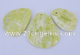 NGP951 5PCS 35-50mm*45-65mm freeform lemon jade gemstone pendants