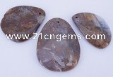 NGP952 5PCS 30-50mm*50-65mm freeform jasper gemstone pendants