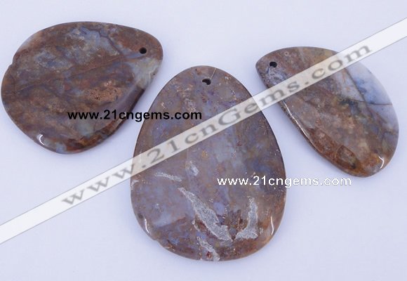 NGP952 5PCS 30-50mm*50-65mm freeform jasper gemstone pendants