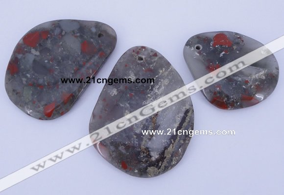 NGP953 5PCS 35-50mm*45-60mm freeform jasper gemstone pendants