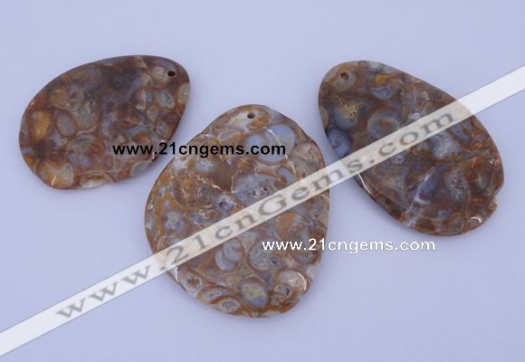 NGP955 5PCS 35-55mm*50-65mm freeform jasper gemstone pendants