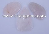 NGP959 5PCS 35-45mm*50-65mm freeform rose quartz gemstone pendants
