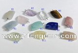 NGP9706 10*16mm horn-shaped  mixed gemstone pendants wholesale