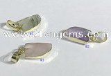 NGP9714 11*15mm horn-shaped  mixed gemstone pendants wholesale