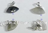 NGP9717 11*16mm fan-shaped  mixed gemstone pendants wholesale