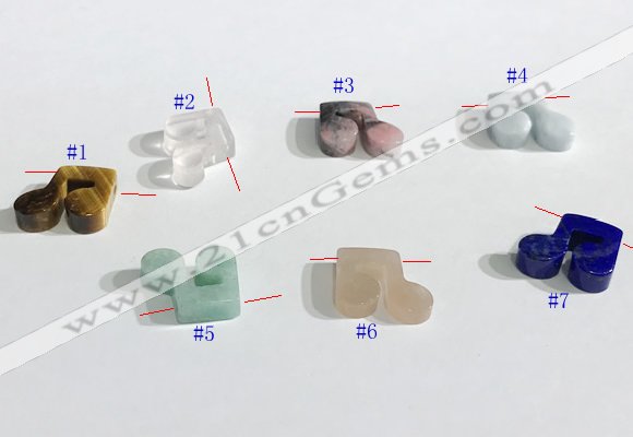 NGP9745 11*15mm mixed gemstone pendants wholesale