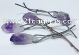 NGP9751 10*16mm-18*25mm freeform amethyst pendants wholesale