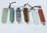 NGP9766 12*40mm-15*55mm sticks mixed gemstone pendants