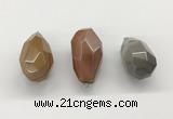 NGP9809 22*35mm - 25*40mm faceted nuggets agate pendants