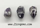 NGP9818 22*35mm - 25*40mm faceted nuggets dogtooth amethyst pendants