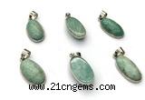 NGP9871 12*20mm oval amazonite pendant