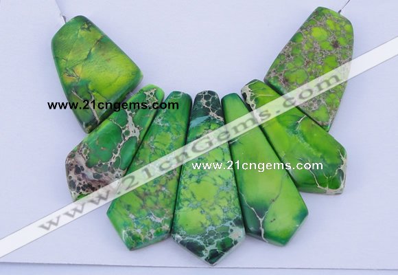 NGP99 Dyed imperial jasper gemstone pendants set jewelry wholesale