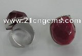 NGR01 18*25mm - 22*28mm faceted nuggets agate gemstone rings