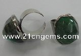 NGR02 18*25mm - 22*28mm faceted nuggets agate gemstone rings