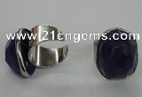 NGR03 18*25mm - 22*28mm faceted nuggets agate gemstone rings