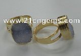 NGR07 13*18mm - 15*20mm freeform blue lace agate gemstone rings