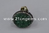 NGR1006 26mm - 28mm coin druzy quartz rings wholesale