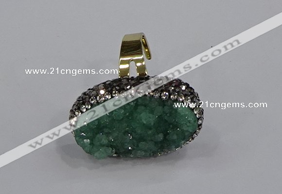 NGR1015 20*25mm - 22*30mm oval druzy quartz rings wholesale