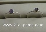 NGR1028 4mm coin plated druzy agate rings wholesale