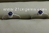NGR1047 4mm coin lapis lazuli gemstone rings wholesale