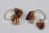 NGR105 13*18mm - 15*20mm faceted nuggets citrine gemstone rings