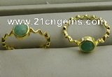 NGR1059 4mm coin amazonite gemstone rings wholesale