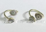 NGR1080 8*10mm flat droplet shell rings wholesale