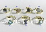 NGR1100 10mm faceted coin  mixed gemstone rings wholesale