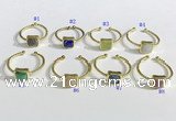 NGR1113 8mm square  mixed gemstone rings wholesale