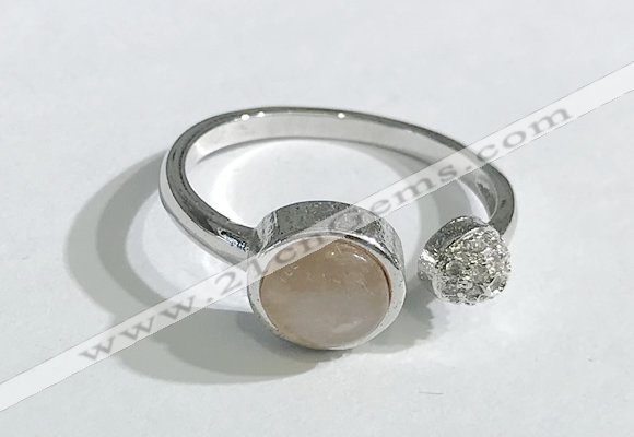 NGR1120 8mm coin  moonstone gemstone rings wholesale
