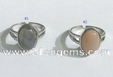 NGR1121 12*15mm oval mixed gemstone rings wholesale