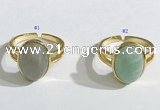 NGR1122 12*15mm oval mixed gemstone rings wholesale