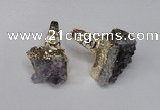 NGR113 18*35mm - 22*40mm faceted nuggets druzy amethyst rings