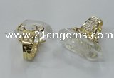 NGR139 18*30mm - 15*40mm faceted nuggets white crystal rings