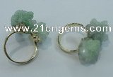NGR14 15*20mm - 20*25mm nuggets plated druzy quartz rings