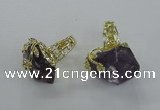 NGR143 18*25mm - 22*30mm faceted nuggets druzy amethyst rings