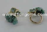 NGR153 8*10mm - 15*20mm nuggets druzy quartz rings wholesale