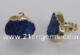 NGR156 22*30mm - 25*30mm freeform druzy agate rings wholesale