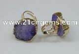 NGR160 22*30mm - 25*30mm freeform druzy agate rings wholesale