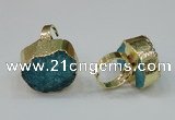 NGR162 22*30mm - 25*30mm freeform druzy agate rings wholesale