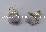 NGR166 18*25mm - 20*25mm freeform druzy amethyst rings wholesale